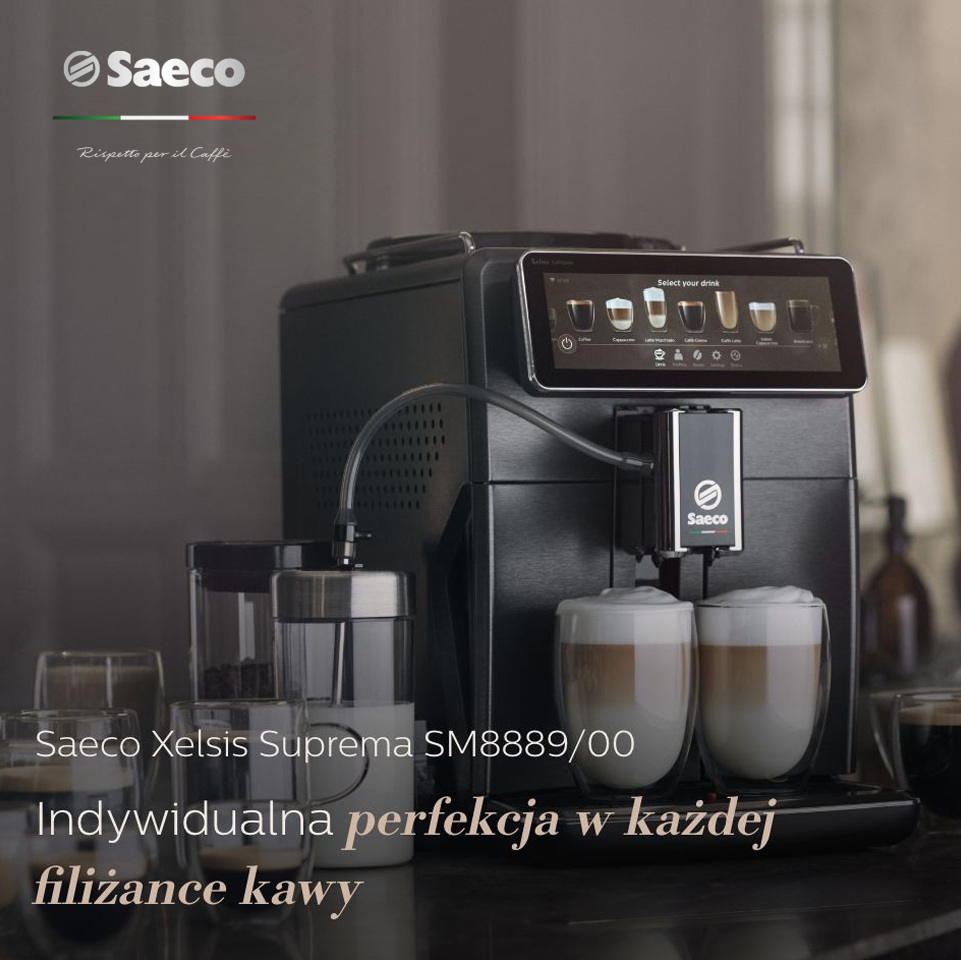 Cafetera express - SAECO SM8889/00, 15 bar, 230 V, 0,6 l, Inox