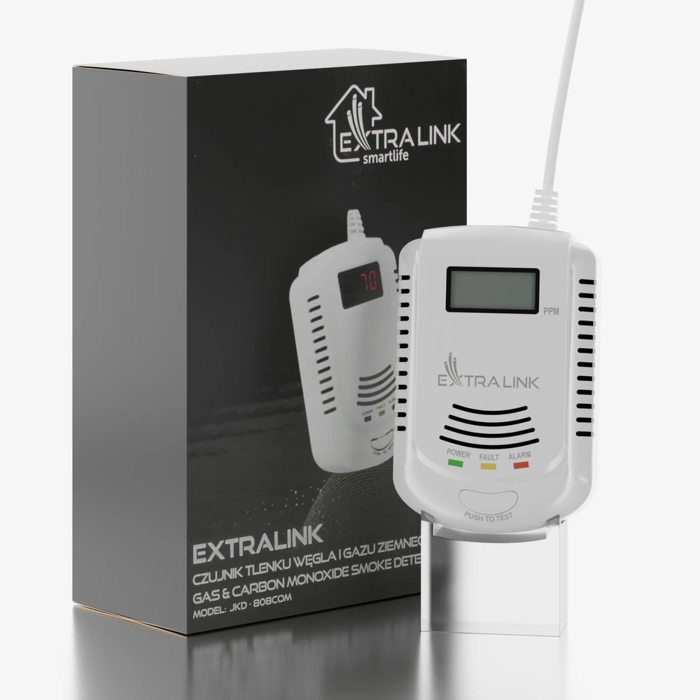 Detektor Extralink czujnik gazu i tlenku węgla JKD-808COM