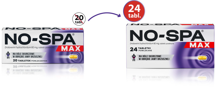 No-Spa i No-Spa Max w nowym, większym opakowaniu