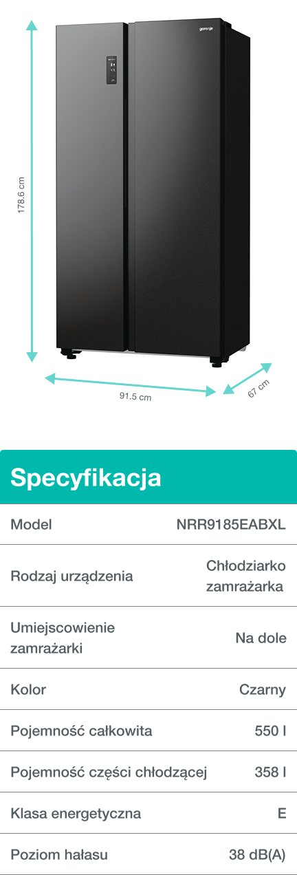 m0o0r4i6ページ Side by side - NRR9185EABXL - GORENJE