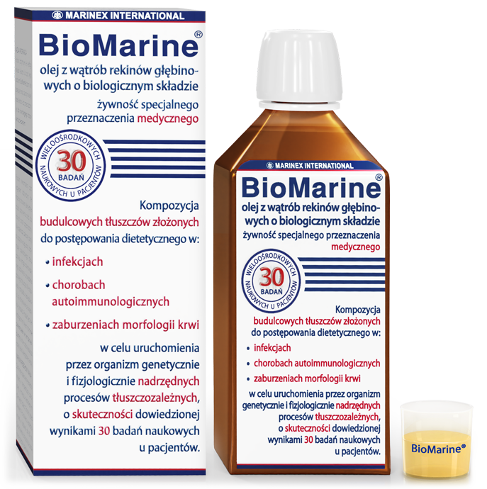 BioMarine Medical odporność w grypie i infekcjach wirusowych, żywienie w radioterapii i chemioterapii