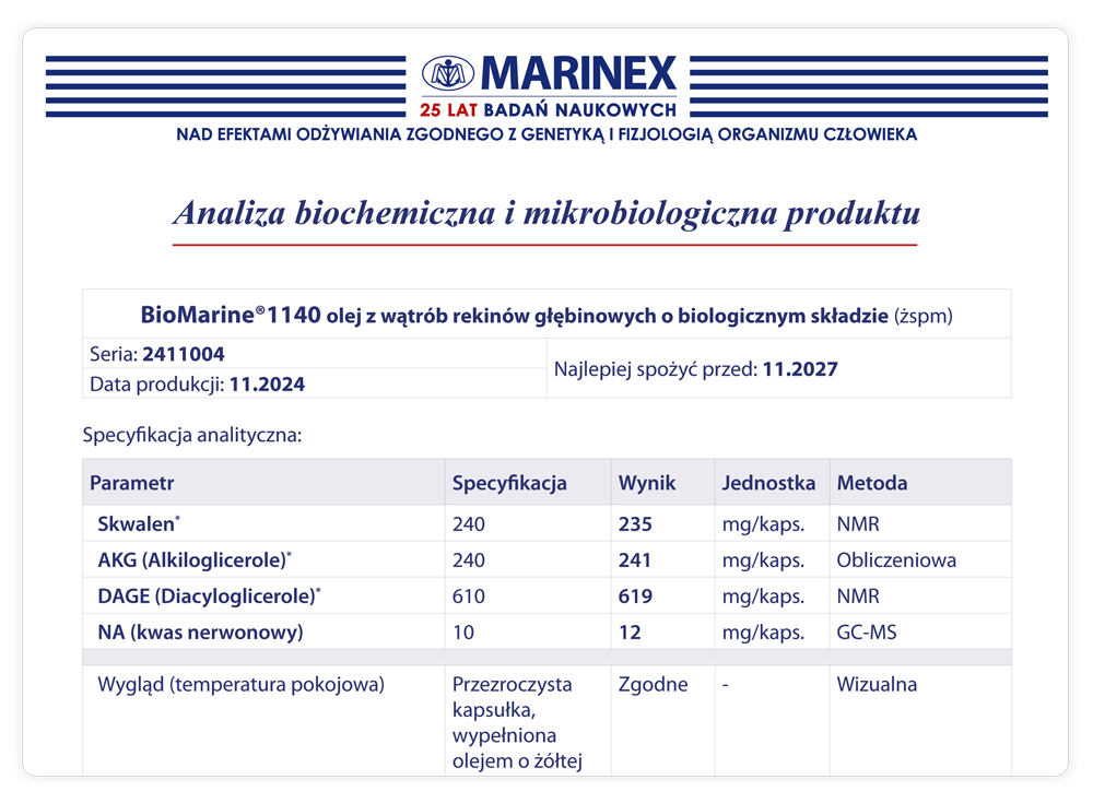 BioMarine Medical odporność w grypie i infekcjach wirusowych, żywienie w radioterapii i chemioterapii