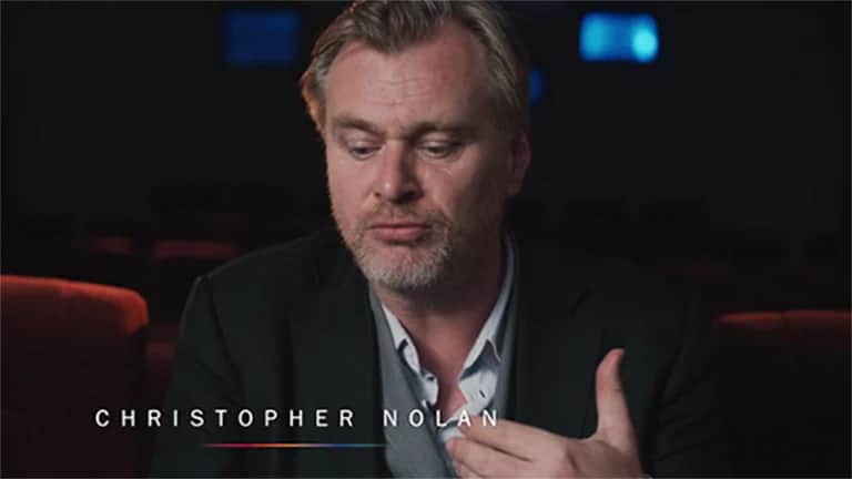 Christopher Nolan podczas udzielania wywiadu