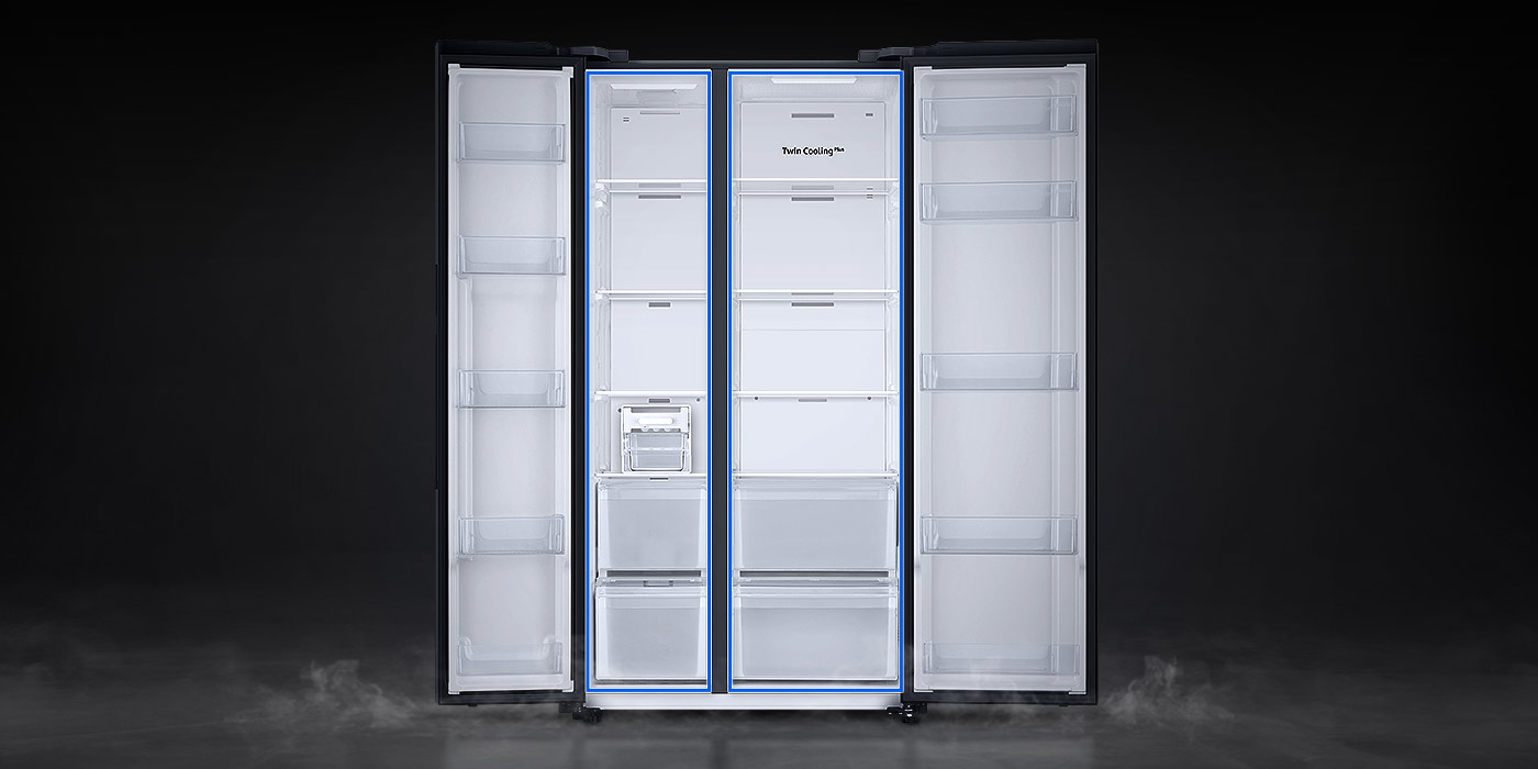 Lodówka Samsung RS66A8101B1 Side by Side 178 cm Szara - Ceneo.pl