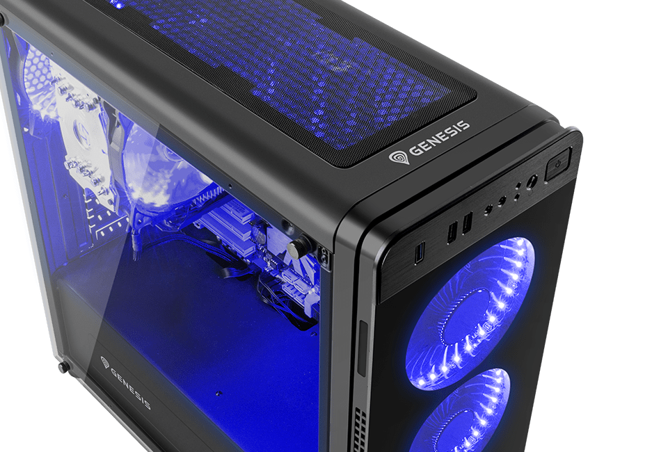 Obudowa komputerowa Genesis Irid 300 LED niebieski (NPC1132