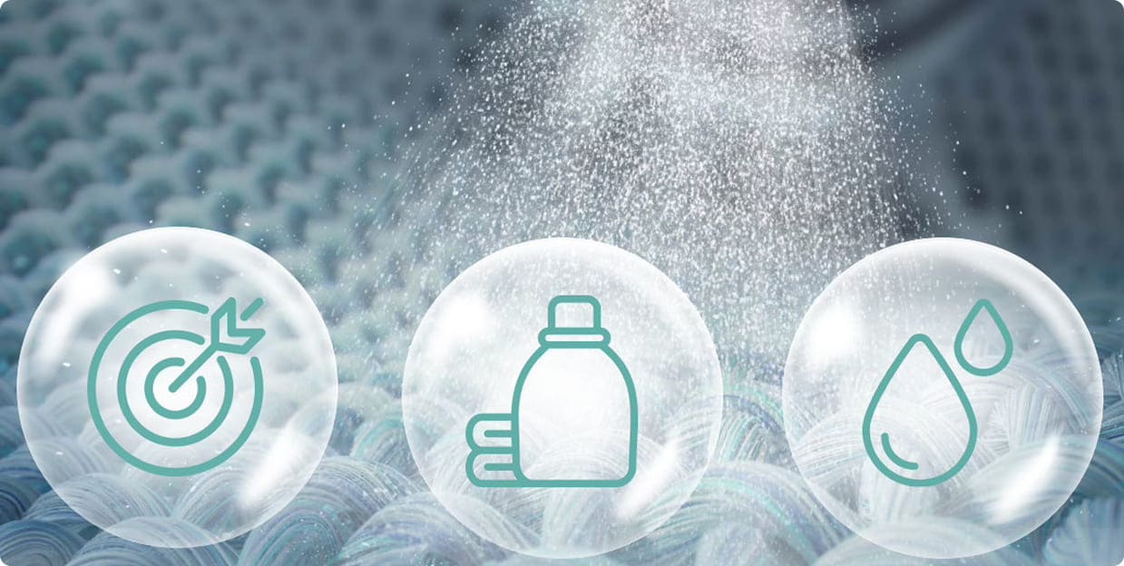 Image: Ilustracja systemu JetWash z ikonami symbolizującymi lepsze wykorzystanie detergentu, oszczędność wody i skuteczność prania. Ilustracja systemu JetWash z ikonami symbolizującymi lepsze wykorzystanie detergentu, oszczędność wody i skuteczność prania.