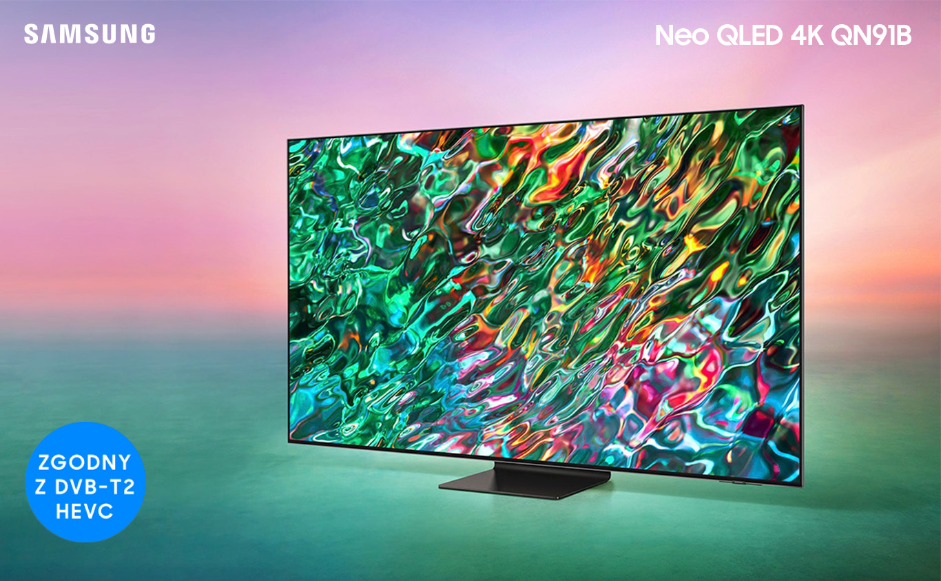 QN91B displays intricately blended color graphics which demonstrate long-lasting colors of Quantum Dot technology.