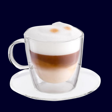 Кофе, приготовленный кофемашиной одним нажатием кнопки.