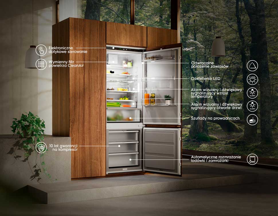 Lodówka do zabudowy Electrolux Genesi Cooling 360° 800