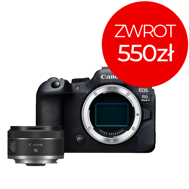 Zestaw aparat fotograficzny EOS R6 Mark II + obiektyw RF 16mm F2.8 STM