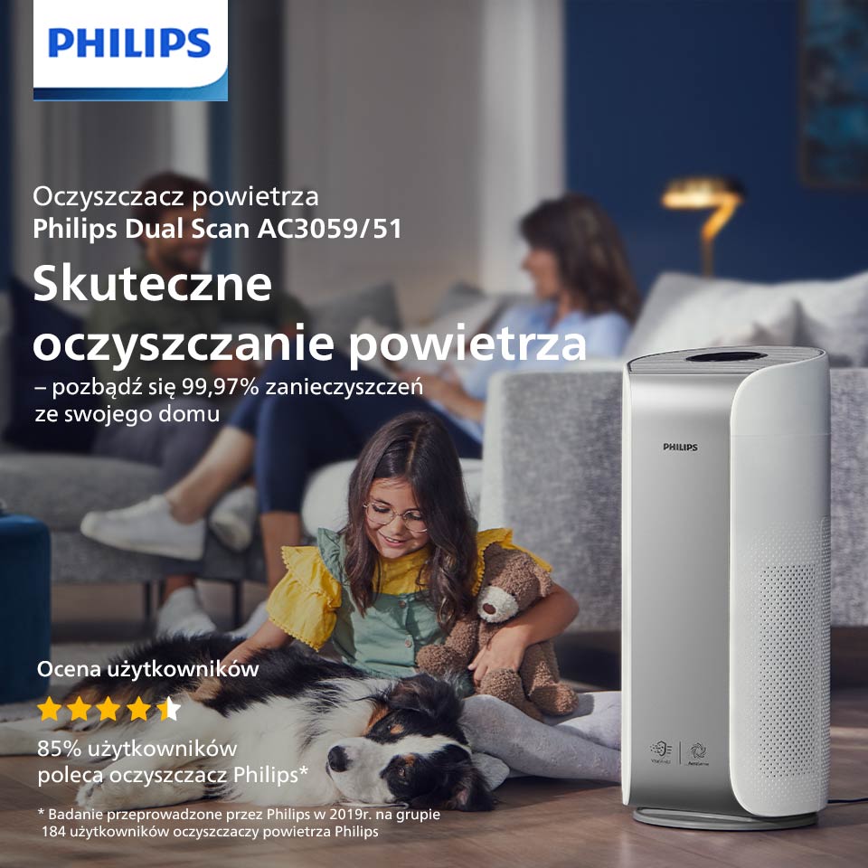Philips Filtr NanoProtect HEPAusuwa cząsteczki 100x mniejsze niż standardowy filtr HEPA