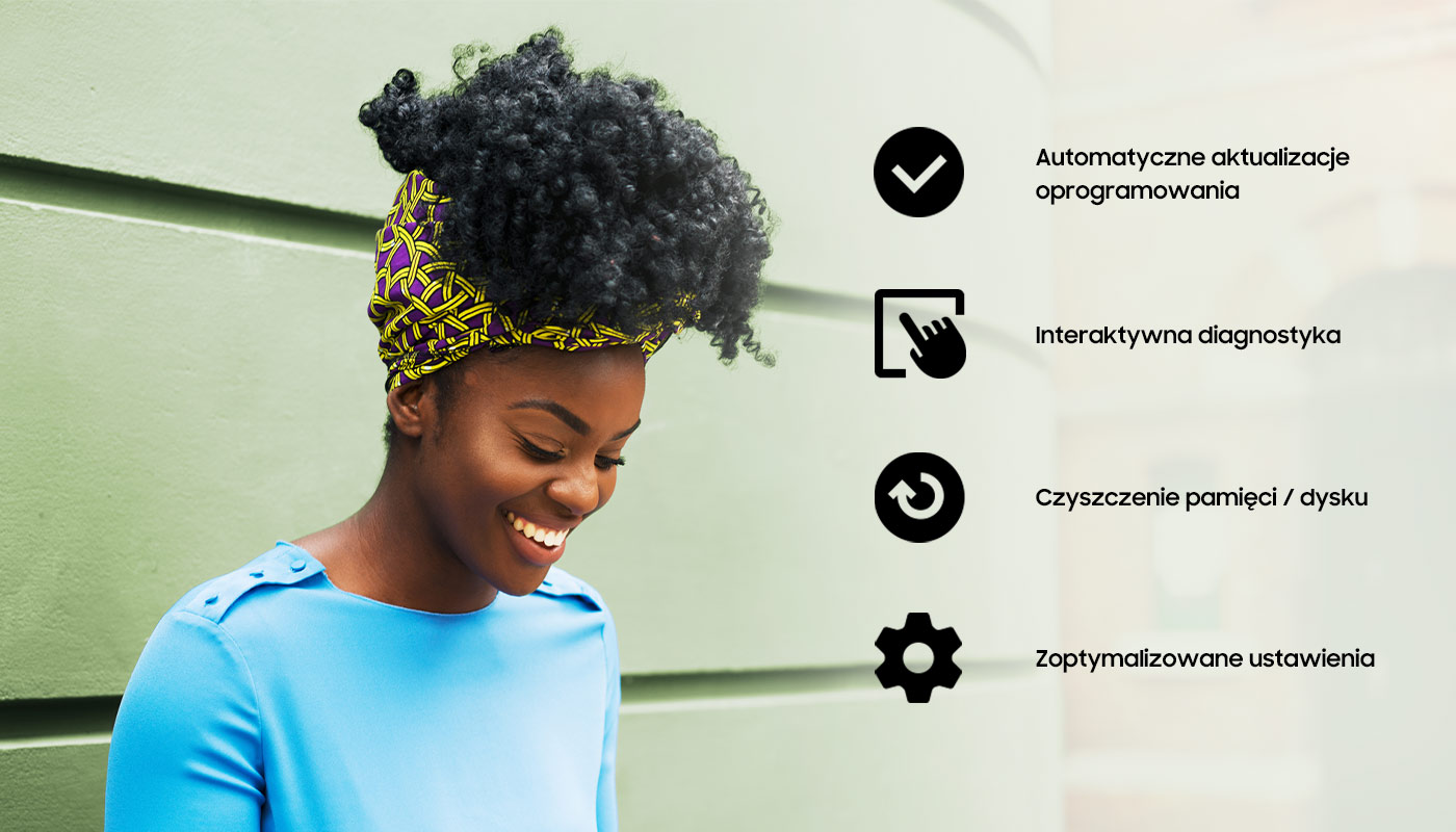 grafika z opisem dostępnych dzięki samsung members app opcji