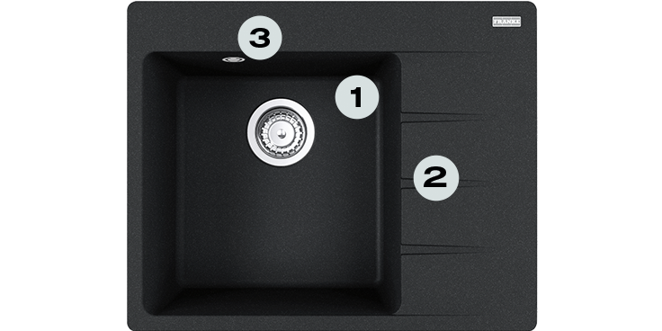 Zlewozmywak Franke Centro CNG 611-62 TL ociekacz z prawej strony