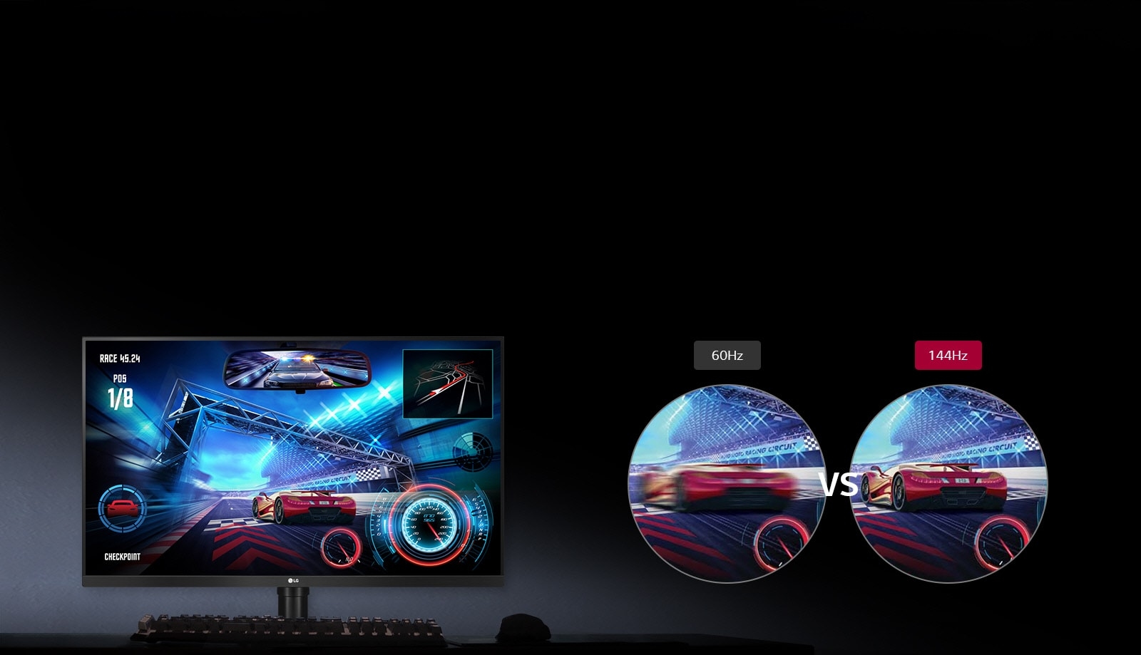 LG ゲーミングモニター 31.5インチ WQHD 144Hz 32GK850F DisplayHDR、FreeSync2に対応したHDRゲーミングモニター