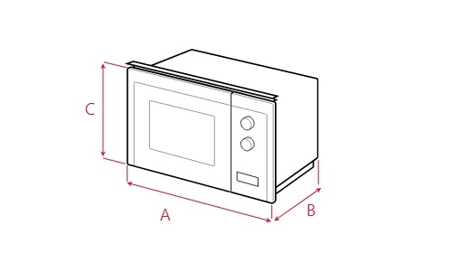 Amica AMGB20E2GB F-TYPE Forno microonde da incasso cm. 60 - nero