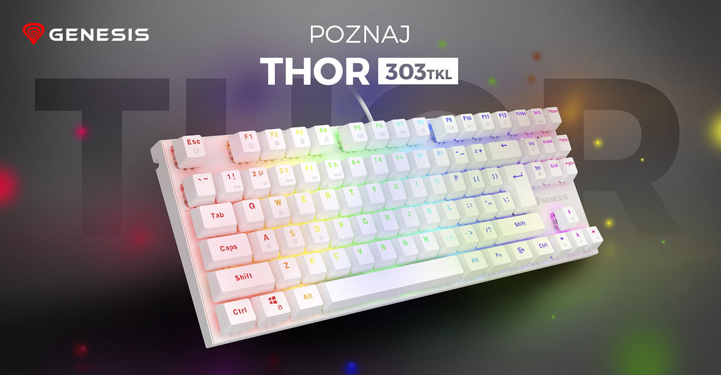 Klawiatura Genesis Thor 303 TKL RGB (NKG-1862) - Opinie i