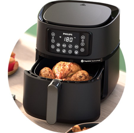 PHILIPS XXL Connected HD9285/96 Air Fryer (Wi-Fi) z formą do pieczenia i  rusztem grillowym Frytkownica beztłuszczowa - niskie ceny i opinie w Media  Expert