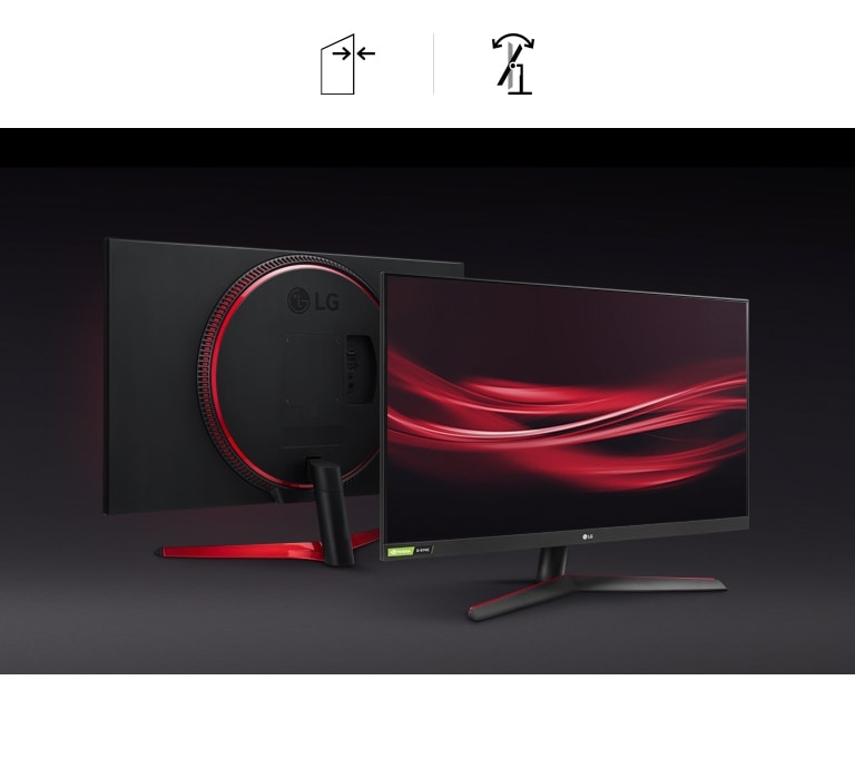 Stylowy monitor z podstawką umożliwiającą regulację wysokości i kąta nachylenia