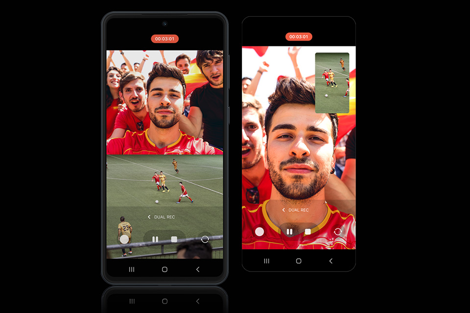 samsung galaxy m55 podwójne nagrywanie