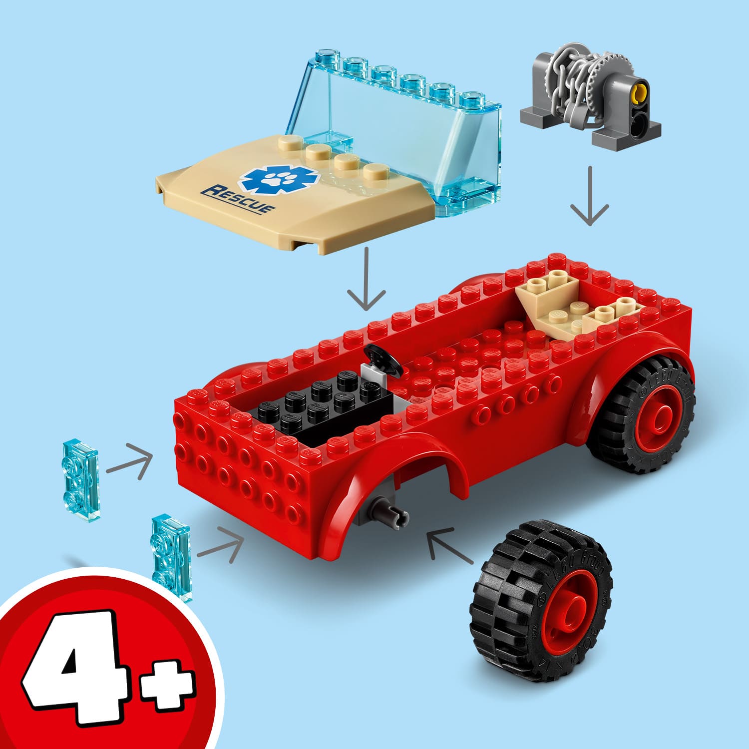 60301 - LEGO® City - Le tout-terrain de sauvetage des animaux sauvages LEGO  : King Jouet, Lego, briques et blocs LEGO - Jeux de construction