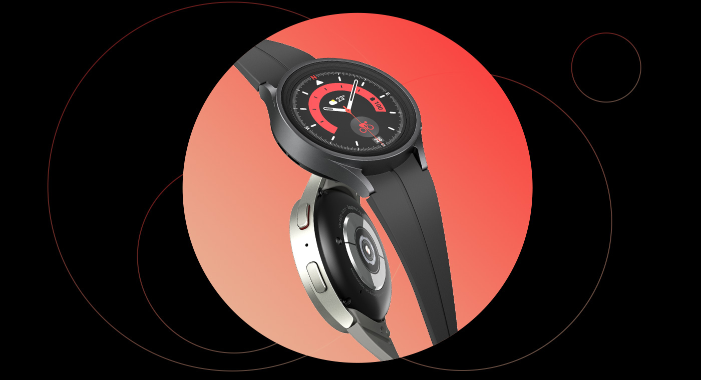 Klasyczny okrągły design zegarka Samsung Galaxy Watch5 Pro dopasowany do każdej stylizacji